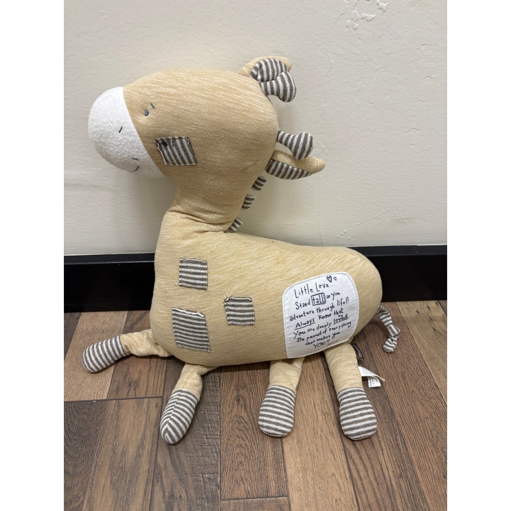 Demdaco Little Love Stand Tall Giraffe Plush Tan Striped Sentimental 12x14